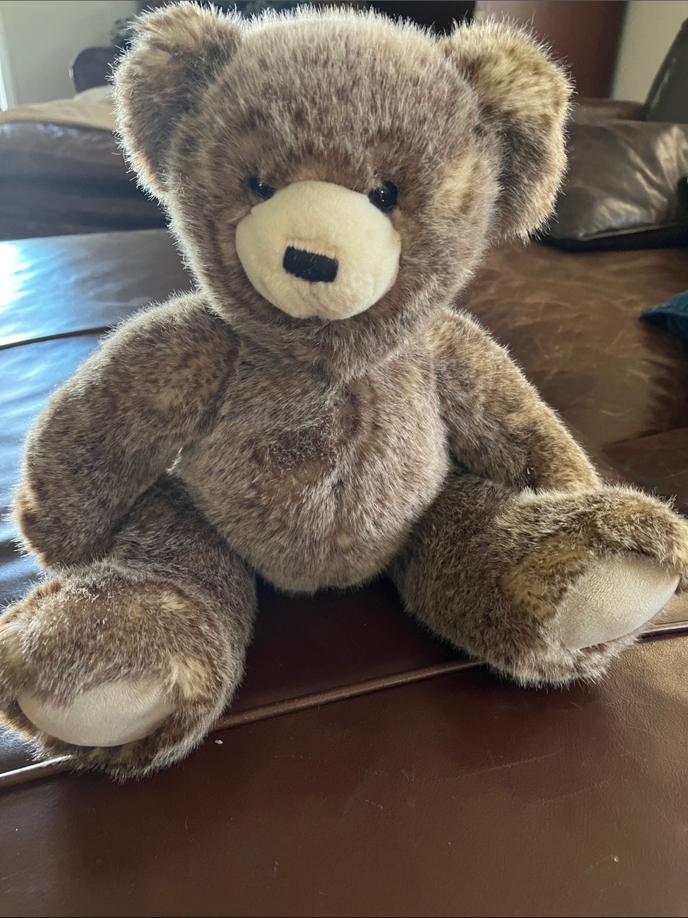 Restoration Hardware Plush Brown and Cream Teddy Bear